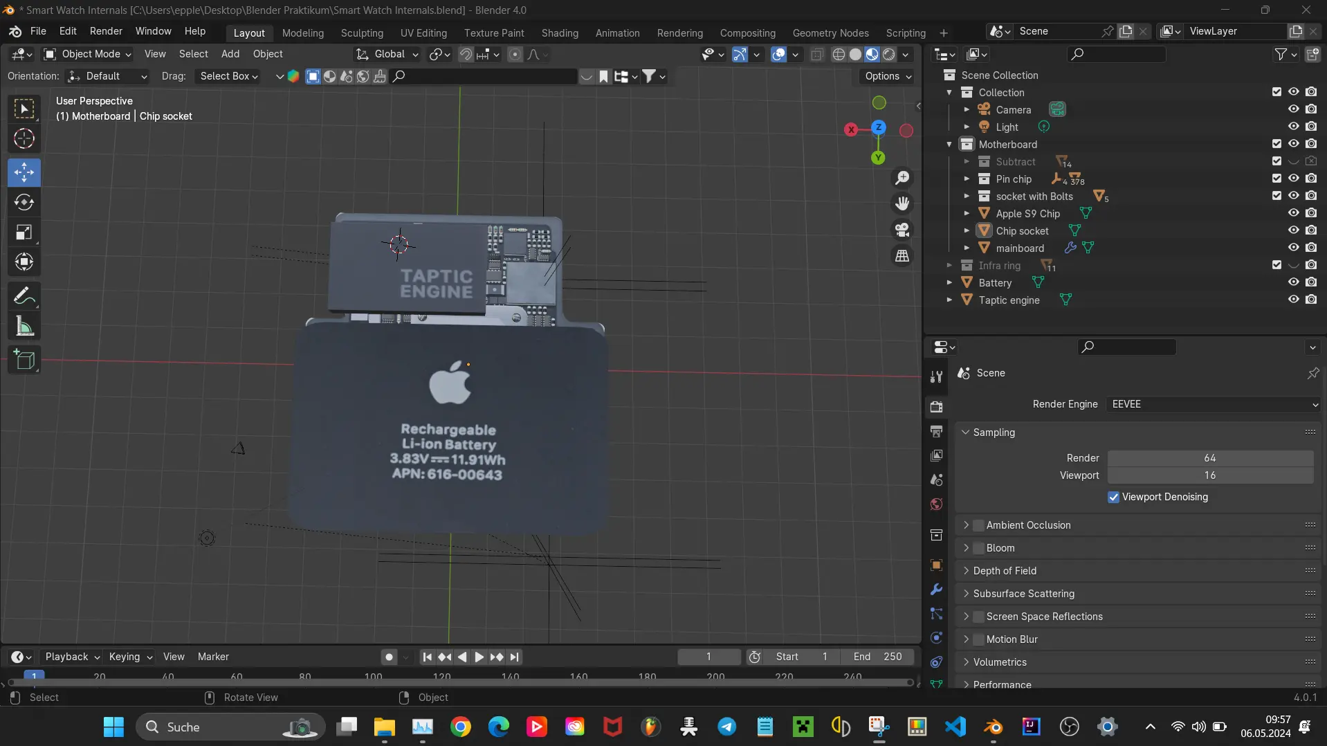 Akku und Taptic Engine