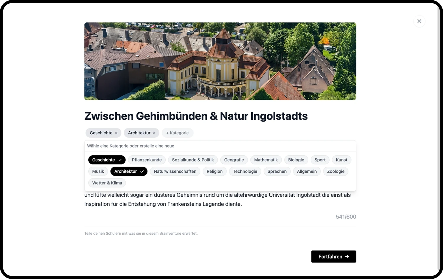 Tag-Auswahl