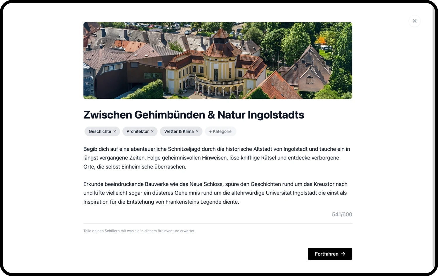 Quiz befüllt